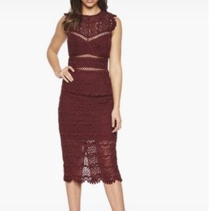 NWT Bardot Mariano Boysenberry Lace Sheath Dress